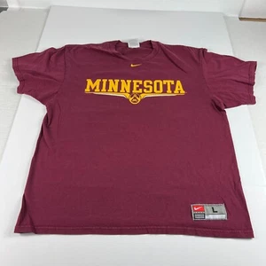 Y2K Nike Team Minnesota Golden Gophers Center Swoosh Shirt Large Red Faded Tee - Picture 1 of 16