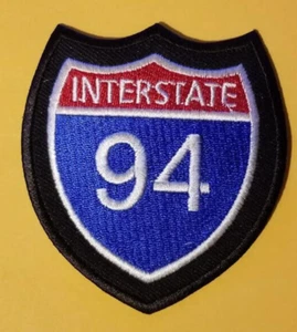 Toppa ricamata US Primary Interstate 94 Highway circa 2,75x3" * - Foto 1 di 2