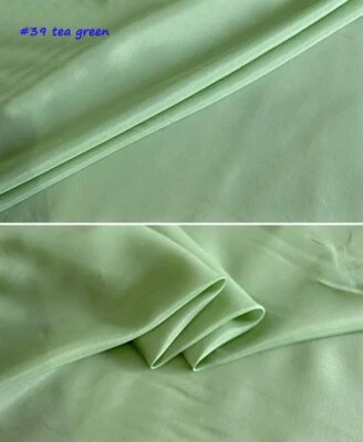 Solid Color Silk / Cotton 55'' By Yards Natural Silk Cotton Fabric Scarf Lining  - Image 1 of 4