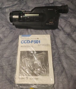 Sony CCD-F501 Handycam video8 for parts as is.  With manual.  - Picture 1 of 3