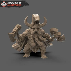 Dwarf Slayer Lord, Wargames Fantasy RPG DnD Héroe enano con doble hacha miniatura - Imagen 1 de 9