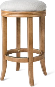 26" Eva Backless Swivel Counter Stool - Counter Height Wooden Stool W/Upholstere - Picture 1 of 9