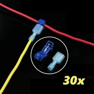 30set Quick Lock Splice Filo Connettore Terminale Clip Auto Cablaggio Cavo - Afbeelding 1 van 12