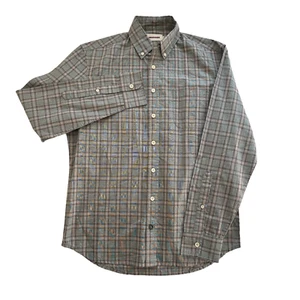 Camicia Taylor Stitch blu grigia a quadri taglia 38 circonferenza petto 40 manica lunga elasticizzata nuova senza etichette - Foto 1 di 6
