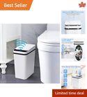 Durable Bathroom Trash Can - 2.2 Gallon Motion Sensor Rubbish Can with Lid