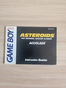 Folleto manual de instrucciones Asteroids Accolade Nintendo Game Boy SOLAMENTE - Imagen 1 de 2