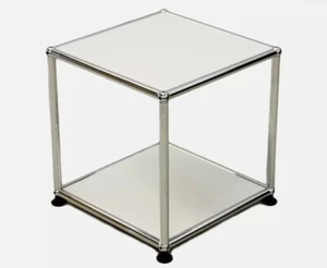 USM Haller Beistelltisch Würfel / Weiß H: 39 x B: 35 x T: 35 cm - Bild 1 von 3