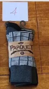 Men's Casual Crew Dress Socks - thin striped gray - Size 10-13 - Picture 1 of 2