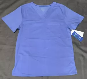 Blue Label Women’s Scrub Top By Healing Hands Size Small Color Ceil New With Tag - Picture 1 of 5