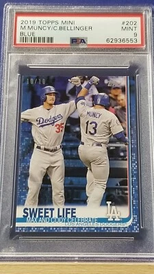 Bellinger / Muncy - 2019 Topps Mini On Demand Mini Blue  PSA 9  #10/10     - Image 1 of 2
