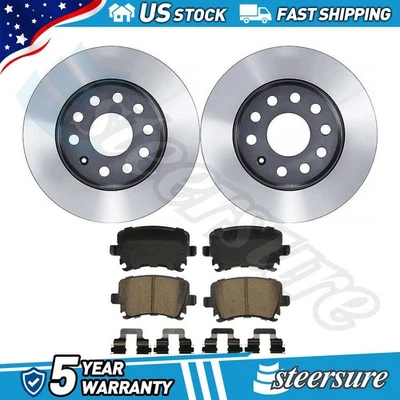 Juego de pastillas de freno de disco trasero rotor de freno de disco para Volkswagen Jetta 2013-2013 Foto 1 de 4