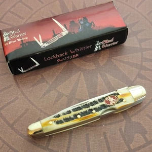 Steel Warrior Lockback Whittler Knife Bone Handles SS Blades Wharncliffe - Picture 1 of 8