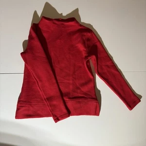 Talbots Pullover Damen Petite XS rot Stehkragen Freizeit Lagenlook Jacke Sweatshirt - Bild 1 von 4