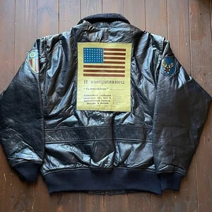 Chaqueta de vuelo Avirex G-1 para hombre en negro talla M 80s vintage elegante de Japón - Imagen 1 de 20