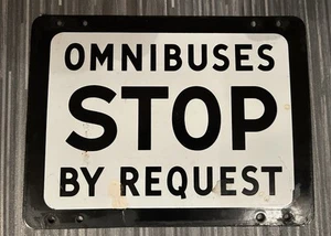 Antique Original Early Enamel Sign Omnibuses - Picture 1 of 4