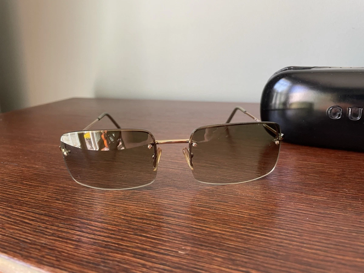 小物 GUCCI rimless gg gradient sunglasses y2k Gucci Y2K Green