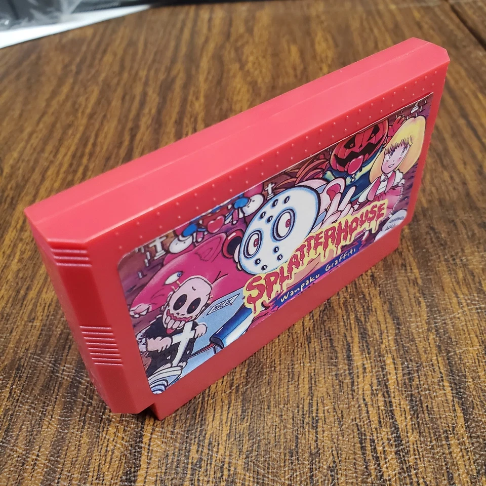 Splatterhouse (Famicom) Red physical Cartridge New 2025 Wanpaku Grafitti US - Image 1 of 3