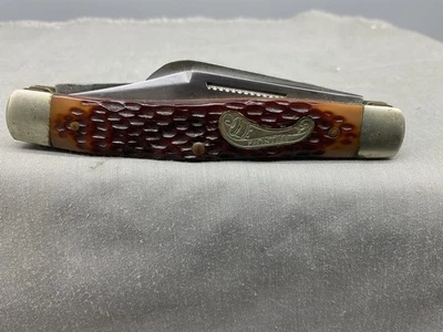 Карманный нож Frontier 4431 с 3 лезвиями коричневый костяной имперский винтажный - Изображение 1 из 4