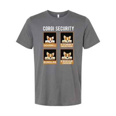 Corgi Security Unisex T Shirt Graphic Tee For Dog Lovers - Image 1 of 4