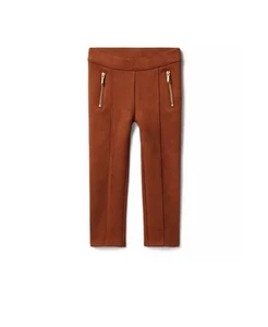 NWT Janie and Jack Faux Suede Pants Size 16 Riding Fall Brown - Picture 1 of 7