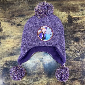 Frozen II Disney Beanie Mütze Mütze mit Bommeln - Bild 1 von 4
