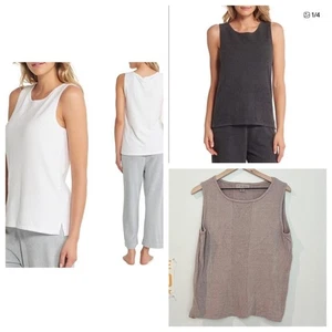 Camiseta sin mangas Barefoot Dreams CozyChic Ultra Lite tejida sin mangas informal - Imagen 1 de 9