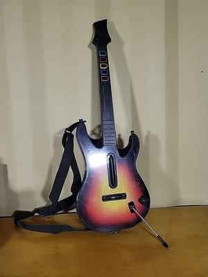 Nintedo Wii Guitar Hero Red Octane Sunburst WirelessController W/Strap UNTESTED  - Image 1 of 4