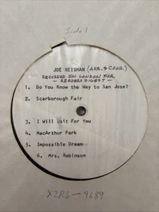 JOE REISMAN LP Vinyl White Label “RECORDED IN LONDON FOR READERS DIGEST” - Picture 1 of 11