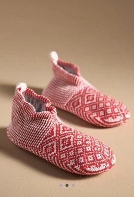 Bombas Diamond Fair Isle Gripper Slipper Large Women Sz 12-14 Men Sz 10-12 NWT - Image 1 of 4