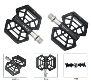 Magnesium Road MTB Mountain Bike XC Bicycle Pedal Flat Cycling Pedals Black - Picture 1 of 12