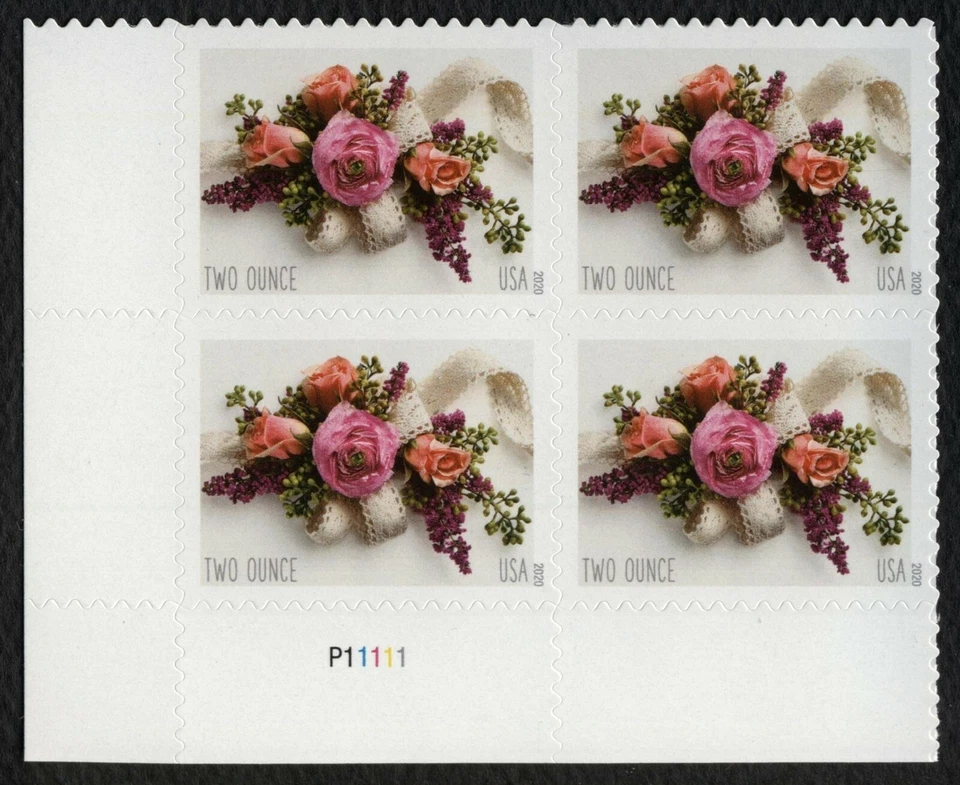 #5458 Corsage, Plate Block [P11111 LL] Mint **ANY 5=FREE SHIPPING** - Image 1 of 1
