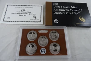 2011-S US Mint Quarter Proof Set America the Beautiful ATB 5 Coins Box COA OGP - Picture 1 of 5