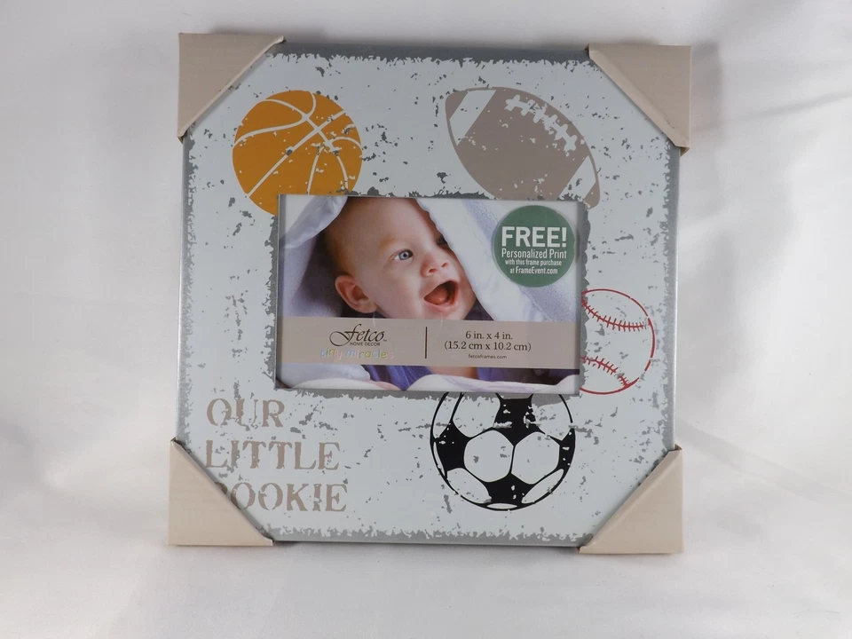 Fetco Home Decor Tiny Miracles 6" x 4" Photo Frame - New - Our Little Rookie - Image 1 of 1