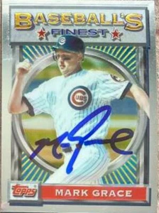 Mark Grace Autographed 1993 Topps Finest #73 - Picture 1 of 1