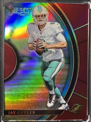 2017 Panini Jay Cutler 53/99 Select Football Red Prizm No.83 Dolphins QB - Image 1 of 4