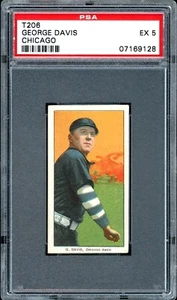 1909-11 T206 George Davis HOF Chicago White Sox PSA 5 EX - Picture 1 of 2