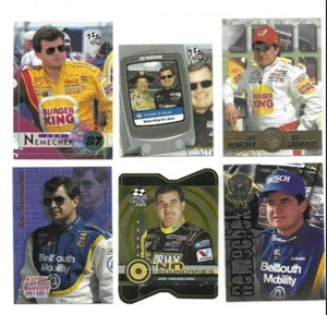 NASCAR FROM NAPLES LAKELAND FLORIDA 6 JOE NEMECHEK RACING CARDS 1 MINI CARD