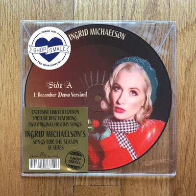 PICTURE DISC----  INGRID MICHAELSON Songs for the Season B Sides 7" VINYL   1222 - Image 1 of 3
