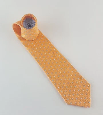 Tommy Hilfiger 男式领带橙色蓝色鱼海洋生物学医生专业 — 第 1/4 张图片