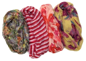 Women's Infinity Fashion Scarf Loop Scarves Lot Of 4 - Picture 1 of 6