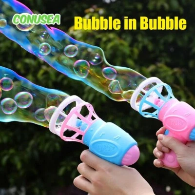 Bubble Gun Creative Bubble In Bubble Toy Soap Bubbles Machine Blower Maker Summe - Bild 1 von 4