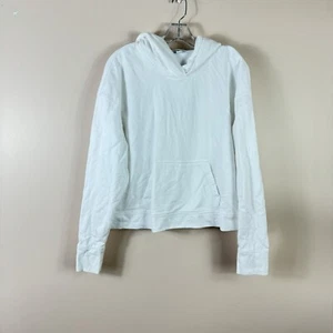 JAMES PERSE womens size L (3) white cotton hooded sweatshirt hoodie - Picture 1 of 6