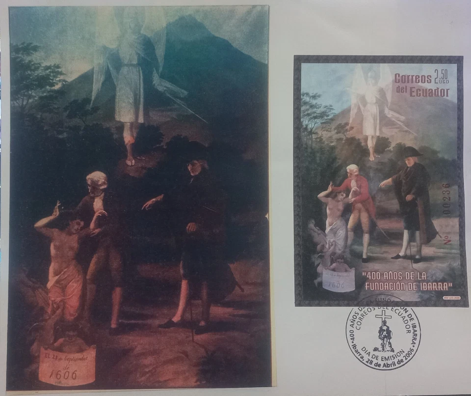 Ecuador 2006 Tarjeta Máxima 400 Años Fundación De Ibarra Primer Día De Emisión . - Image 1 of 1