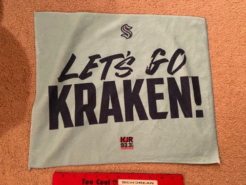 Seattle Kraken dallas stars round 2 game 6 playoffs towel 5/13 lets go kraken Cover