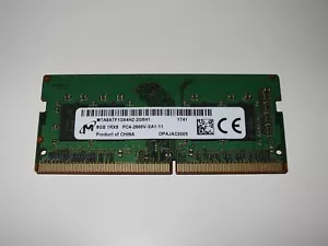 8 GB Micron DDR4 2666 MHz 260 pin memoria computer portatile Sodimm P/N MTA8ATF1G64HZ-2G6H1 - Foto 1 di 5