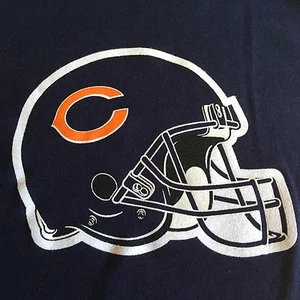NFL Chicago Bears Damen T-Shirt Navy Glitzer Football Reebok Größe M - Neu mit Etikett (545) - Bild 1 von 4