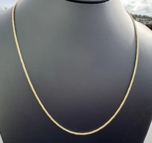 Vintage 14k Gelbgold 20" Glitzer Glitzer Margarita Halskette NIE Italien 3,7g - Bild 1 von 7