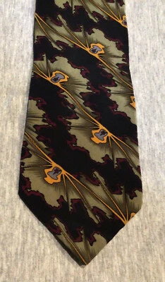 Grateful Dead Tie Devil's Friend Primer Set 1996 Verde Dorado Negro Humo Alien Foto 1 de 4