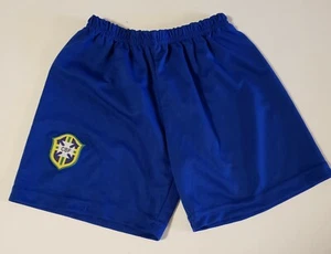 Kids Youth CBF Soccer Athletic Shorts Blue Size 6 Unisex - Picture 1 of 4