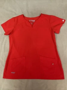 Blusa Médica Grande Grey’s Anatomy para Mujer Roja Naranja Signature Line Style 2121 - Imagen 1 de 6